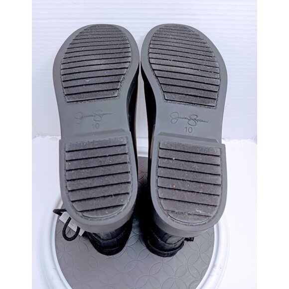 Jessica Simpson Womens Black Rubber Ankle Boots With Quilted Fabric Detailing & - Picture 4 of 7